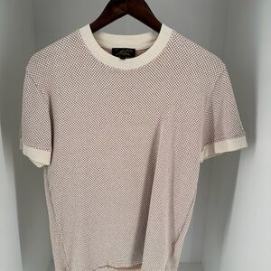 Le Mont St Michel Men's Beige Patterned Shirt XS